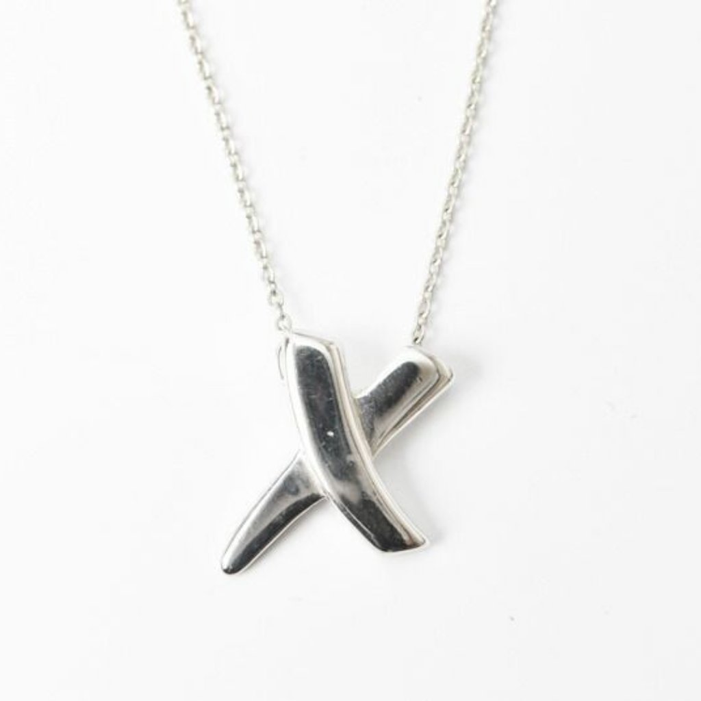 Tiffany & Co Necklace Pendant Silver Paloma Picasso Cross Motif